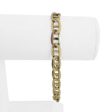 14k Yellow Gold 20.9g Solid Men's 8mm Mariner Link Bracelet Italy 8.25"