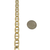 14k Yellow Gold 20.9g Solid Men's 8mm Mariner Link Bracelet Italy 8.25"