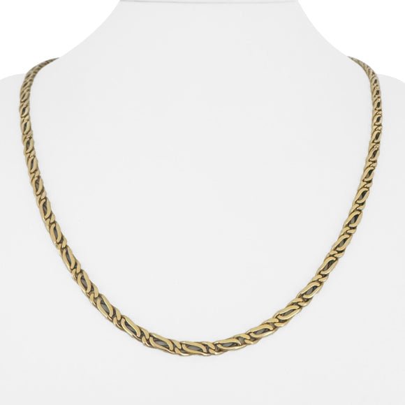 14k Yellow Gold 20.7g Solid Vintage 3.5mm Fancy Curb Link Chain Necklace 21