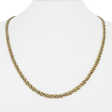 14k Yellow Gold 20.7g Solid Vintage 3.5mm Fancy Curb Link Chain Necklace 21"