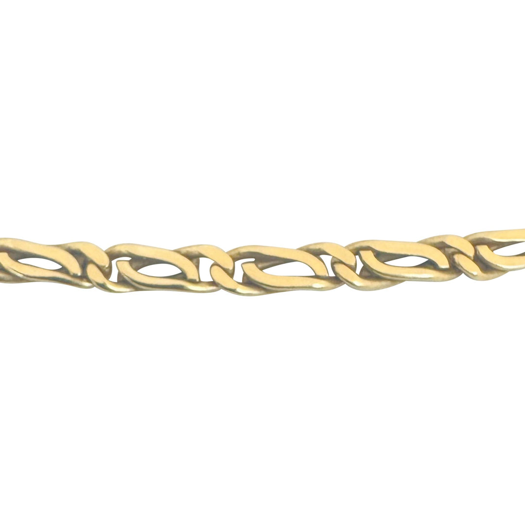 14k Yellow Gold 20.7g Solid Vintage 3.5mm Fancy Curb Link Chain Necklace 21"