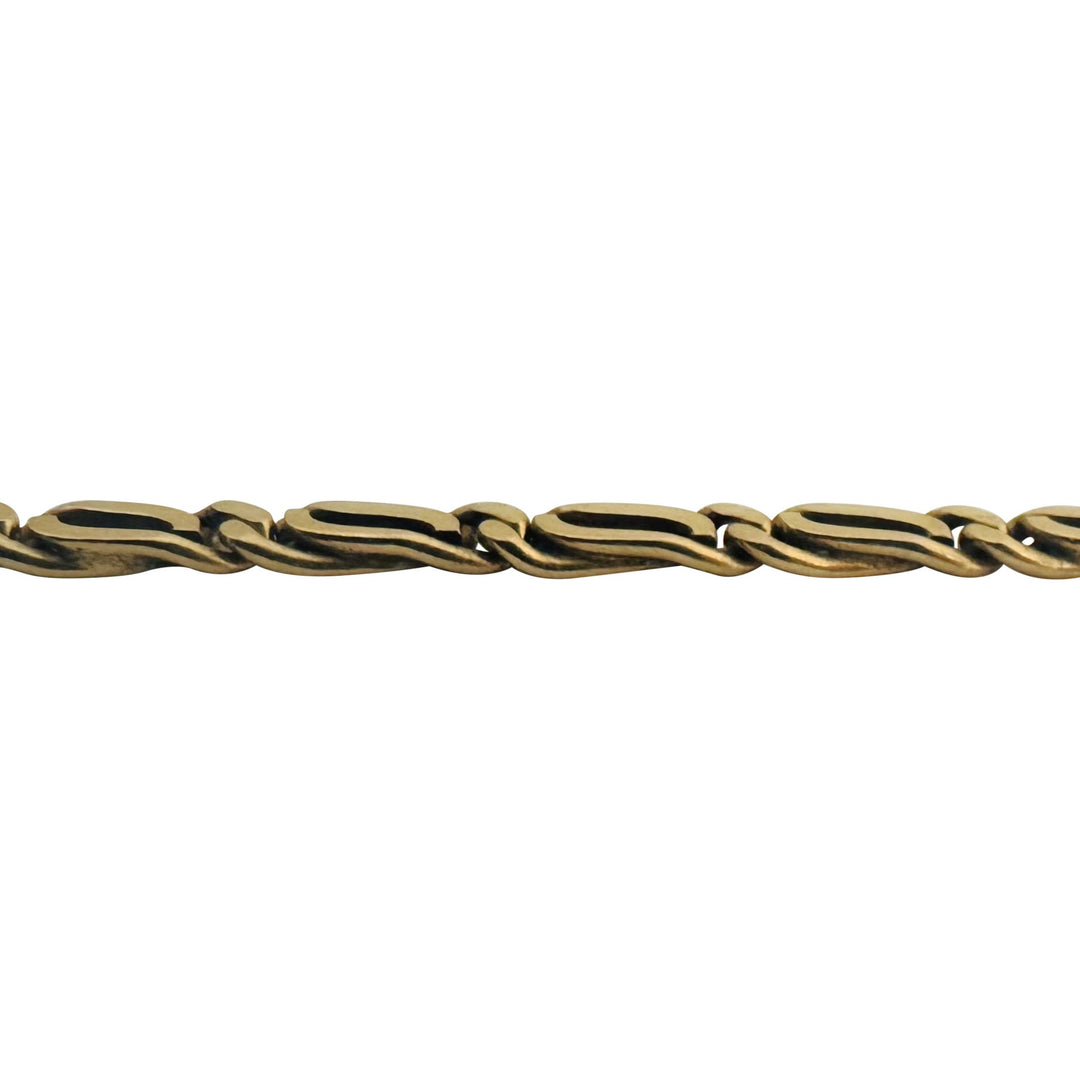 14k Yellow Gold 20.7g Solid Vintage 3.5mm Fancy Curb Link Chain Necklace 21"