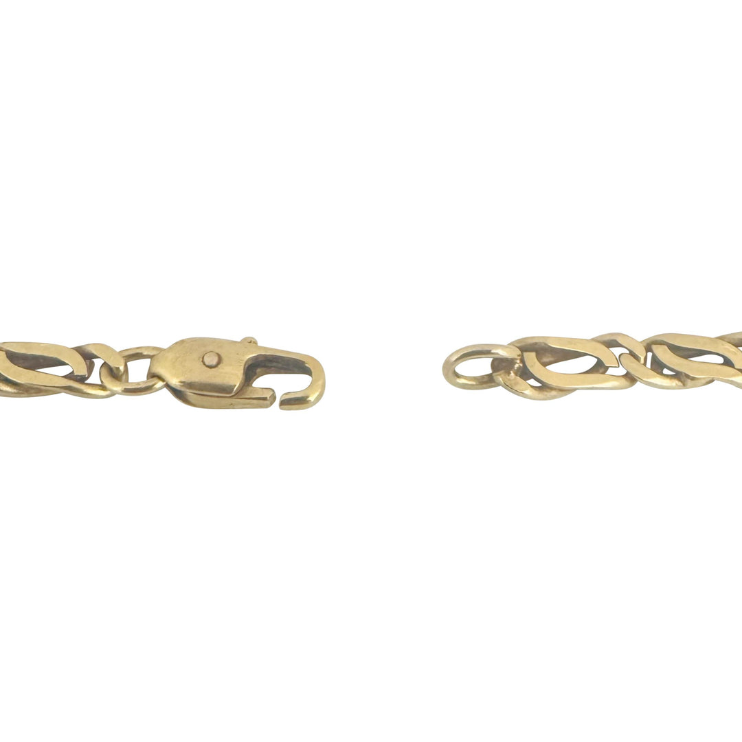 14k Yellow Gold 20.7g Solid Vintage 3.5mm Fancy Curb Link Chain Necklace 21"