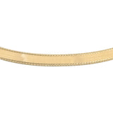 14k Yellow Gold 8g Thin Flat Etched Edge Herringbone Link Necklace Italy 20"