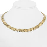 14k Yellow Gold 23.9g Ladies Hugs and Kisses XO Link Necklace 17"