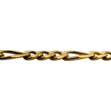 14k Yellow Gold 18.3g Solid Vintage 4mm Figaro Link Chain Necklace Italy 20.5"
