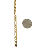 14k Yellow Gold 18.3g Solid Vintage 4mm Figaro Link Chain Necklace Italy 20.5"