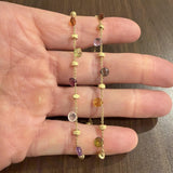 Marco Bicego Paradise 18k Yellow Gold and Multi Gemstone Station Necklace 16"