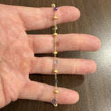 Marco Bicego Paradise 18k Yellow Gold and Multi Gemstone Station Bracelet 7"