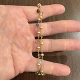 Marco Bicego Paradise 18k Yellow Gold and Multi Gemstone Two Strand Bracelet 7"