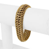 14k Yellow Gold 20g Vintage Thick 15mm Fancy Curb Link Bracelet Italy 7.25"