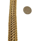 14k Yellow Gold 20g Vintage Thick 15mm Fancy Curb Link Bracelet Italy 7.25"