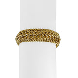 14k Yellow Gold 20g Vintage Thick 15mm Fancy Curb Link Bracelet Italy 7.25"