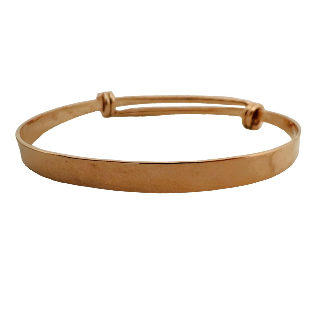 Ed Levin 14k Rose Gold 15.5g Vintage Bypass Slide Bangle Bracelet 6.75"