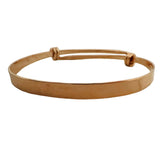Ed Levin 14k Rose Gold 15.5g Vintage Bypass Slide Bangle Bracelet 6.75"