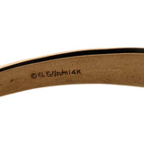 Ed Levin 14k Rose Gold 15.5g Vintage Bypass Slide Bangle Bracelet 6.75"