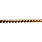 14k Yellow Gold 49g Vintage Solid Curb Link T Bar Dog Clip Watch Chain 13"