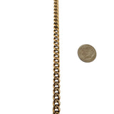 14k Yellow Gold 49g Vintage Solid Curb Link T Bar Dog Clip Watch Chain 13"