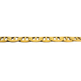 14k Yellow Gold 18.4g Solid Flat 5mm Mariner Link Chain Necklace Italy 22.5"