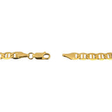 14k Yellow Gold 18.4g Solid Flat 5mm Mariner Link Chain Necklace Italy 22.5"