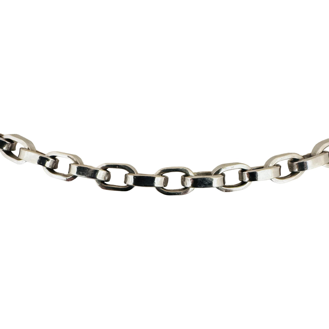 14k White Gold 14.2g Hollow 5mm Cable Link Necklace 18"