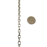 14k White Gold 14.2g Hollow 5mm Cable Link Necklace 18"