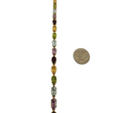 14k Yellow Gold 9.7g Ladies Multi Gemstone Link Bracelet 7.25"