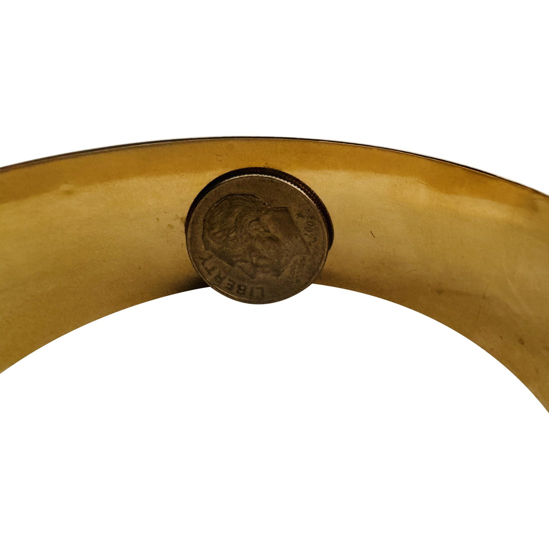 Tiffany & Co. 14k Yellow Gold 47.7g Vintage Polished Large Bangle Bracelet 7"