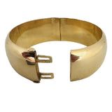 Tiffany & Co. 14k Yellow Gold 47.7g Vintage Polished Large Bangle Bracelet 7"