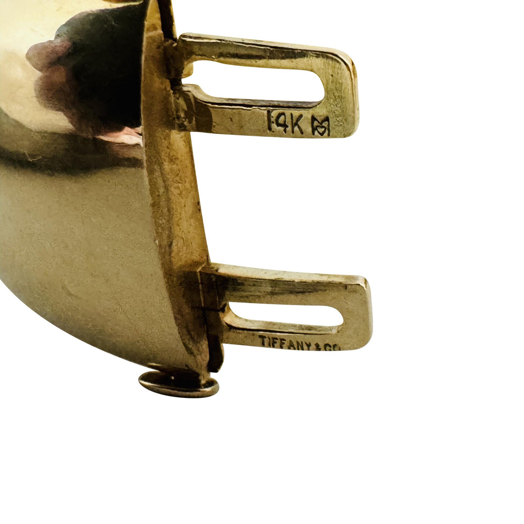 Tiffany & Co. 14k Yellow Gold 47.7g Vintage Polished Large Bangle Bracelet 7"