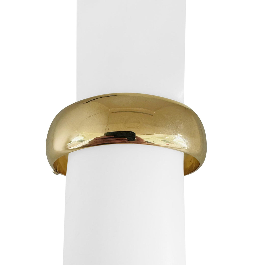 Tiffany & Co. 14k Yellow Gold 47.7g Vintage Polished Large Bangle Bracelet 7"