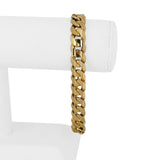 14k Yellow Gold 45.6g Solid Heavy Men's 11mm Curb Link Bracelet Italy 9"