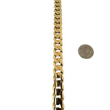 14k Yellow Gold 45.6g Solid Heavy Men's 11mm Curb Link Bracelet Italy 9"