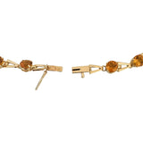 14k Yellow Gold and Citrine 5.4g Ladies Fancy Link Bracelet 7.25"