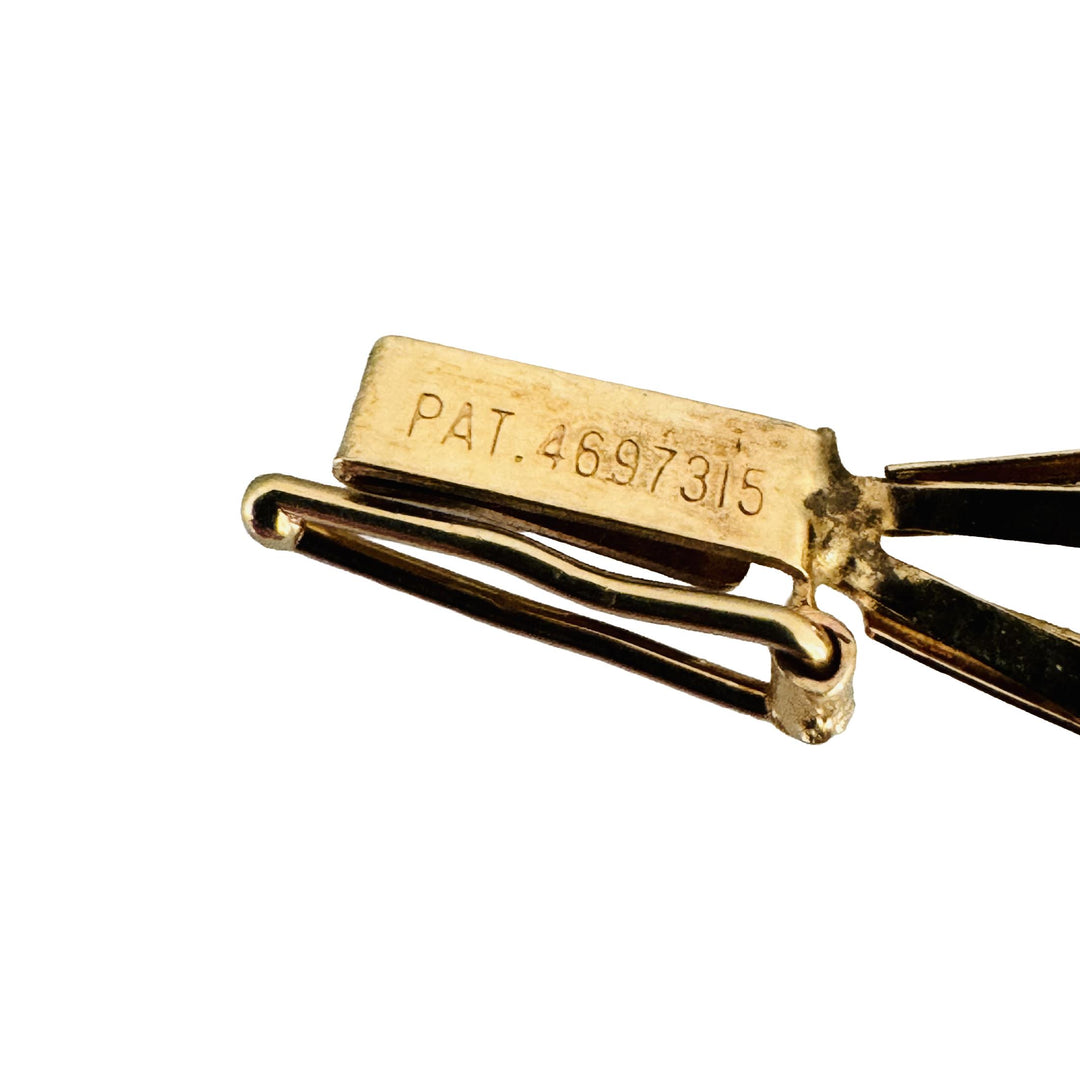 14k Yellow Gold and Citrine 5.4g Ladies Fancy Link Bracelet 7.25"