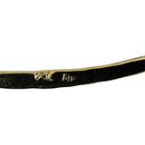 14k Yellow Gold 7g Solid Hammered Curved Abstract Bangle Bracelet 7.5"