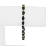 14k Yellow Gold 8.6g Oval Cut Ioliote Ladies Link Bracelet 7.25"