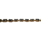 14k Yellow Gold 8.6g Oval Cut Ioliote Ladies Link Bracelet 7.25"