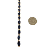 14k Yellow Gold 8.6g Oval Cut Ioliote Ladies Link Bracelet 7.25"