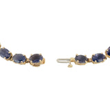 14k Yellow Gold 8.6g Oval Cut Ioliote Ladies Link Bracelet 7.25"