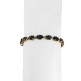 14k Yellow Gold 8.6g Oval Cut Ioliote Ladies Link Bracelet 7.25"
