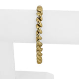 14k Yellow Gold 16.2g Ladies Polished 6.5mm San Marco Link Bracelet Italy 7.25"
