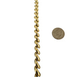 14k Yellow Gold 16.2g Ladies Polished 6.5mm San Marco Link Bracelet Italy 7.25"