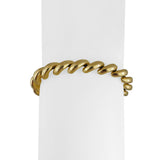 14k Yellow Gold 16.2g Ladies Polished 6.5mm San Marco Link Bracelet Italy 7.25"