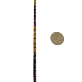 14k Yellow Gold 8.5g Emerald Cut Multi Gemstone Rainbow Link Bracelet 7"