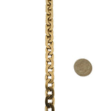 14k Yellow Gold 45.4g Solid Men's 9mm Vintage Curb Link Bracelet Italy 8.25"