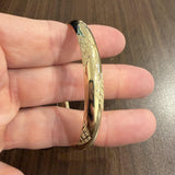 14k Yellow Gold 9.3g Ladies Polished 8mm Diamond Cut Bangle Bracelet 7.5"