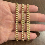 14k Yellow Gold 13g Hollow Light 6mm Curb Link Chain Necklace 24"