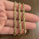 14k Yellow Gold 25.5g Heavy Polished 4.5mm Twisted Link Necklace 24"