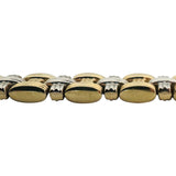 14k Yellow and White Gold 13g Two Tone Braided Link Reversible Bracelet 7.25"